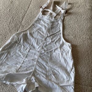 Aerie White Shorts Overalls